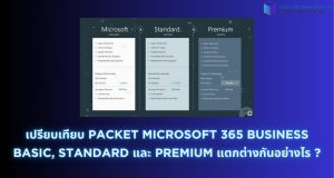 ภาพประกอบหัวข้อเปรียบเทียบ Packet Microsoft 365 Business: Basic, Standard และ Premium แตกต่างกันอย่างไร ? (Comparing Microsoft 365 Business Packets: Basic, Standard, and Premium – What are the differences?)